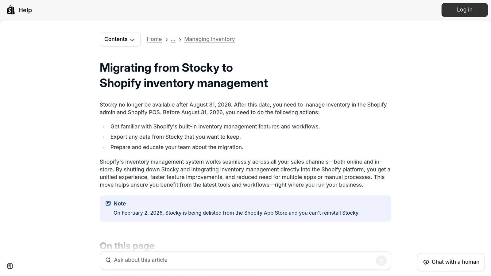 Stocky by Shopify