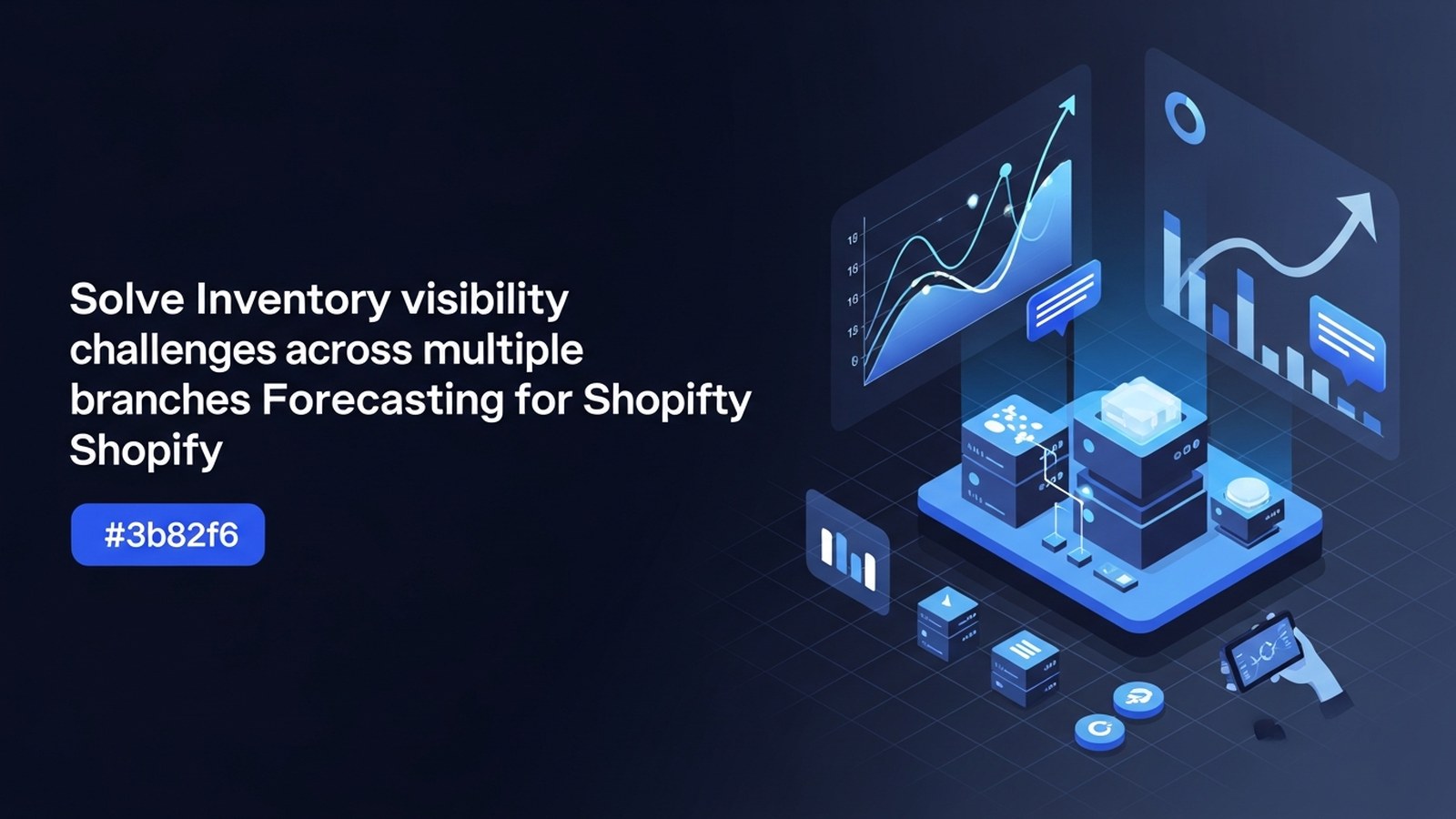 Dashboard displaying real-time inventory levels across multiple warehouses with electric blue data visualizations