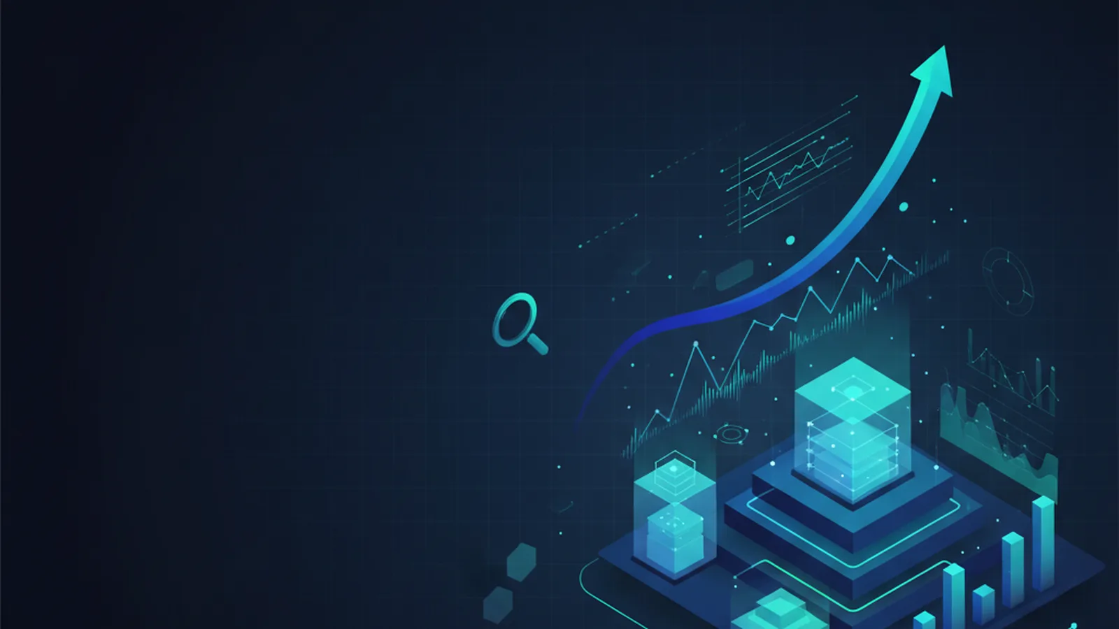 AI recommendations study hero: deep blue data visualization with glowing nodes, representing 2,170 AI prompt runs